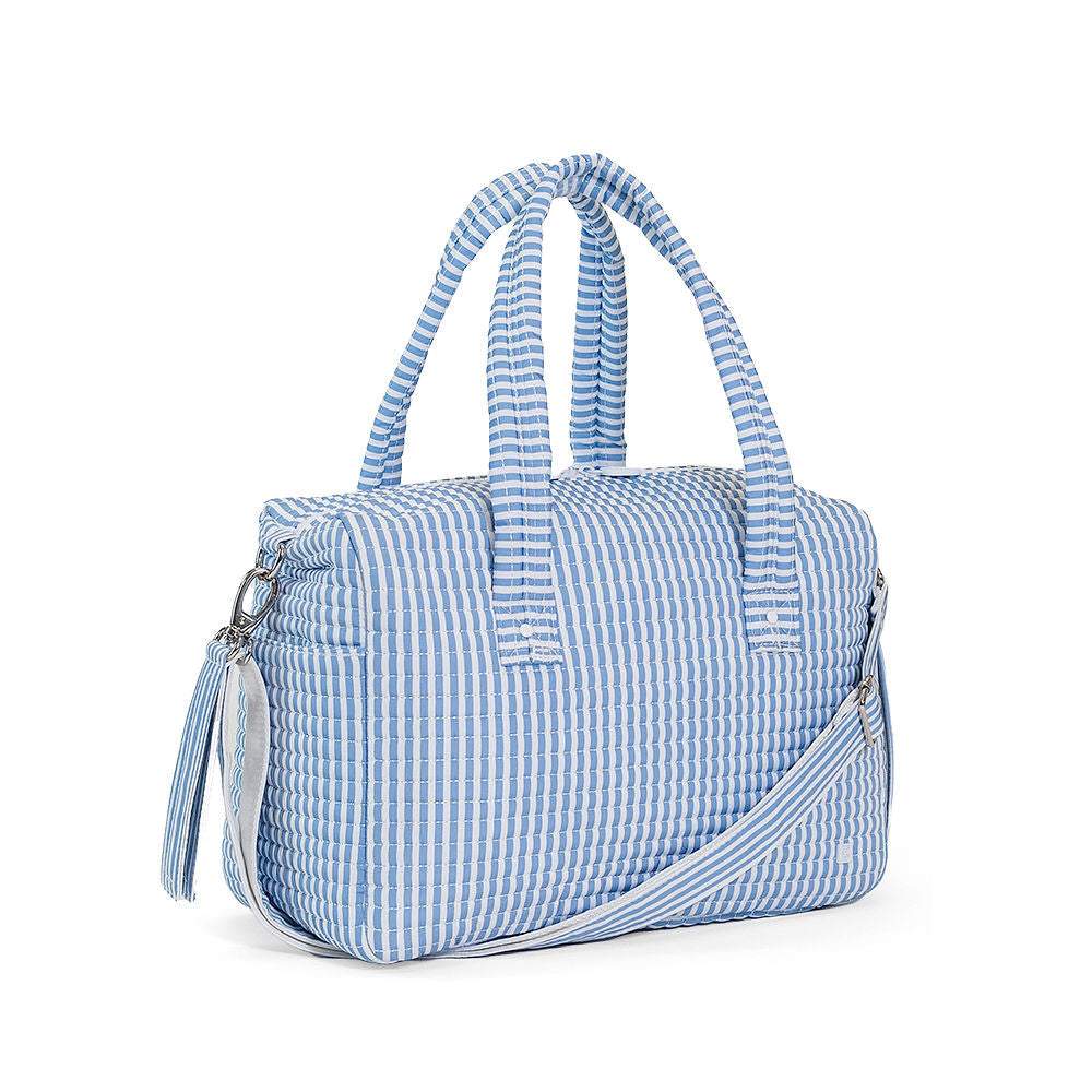 TRVL | Quilted Stroller Bag - Pimlico Stripe Chambray