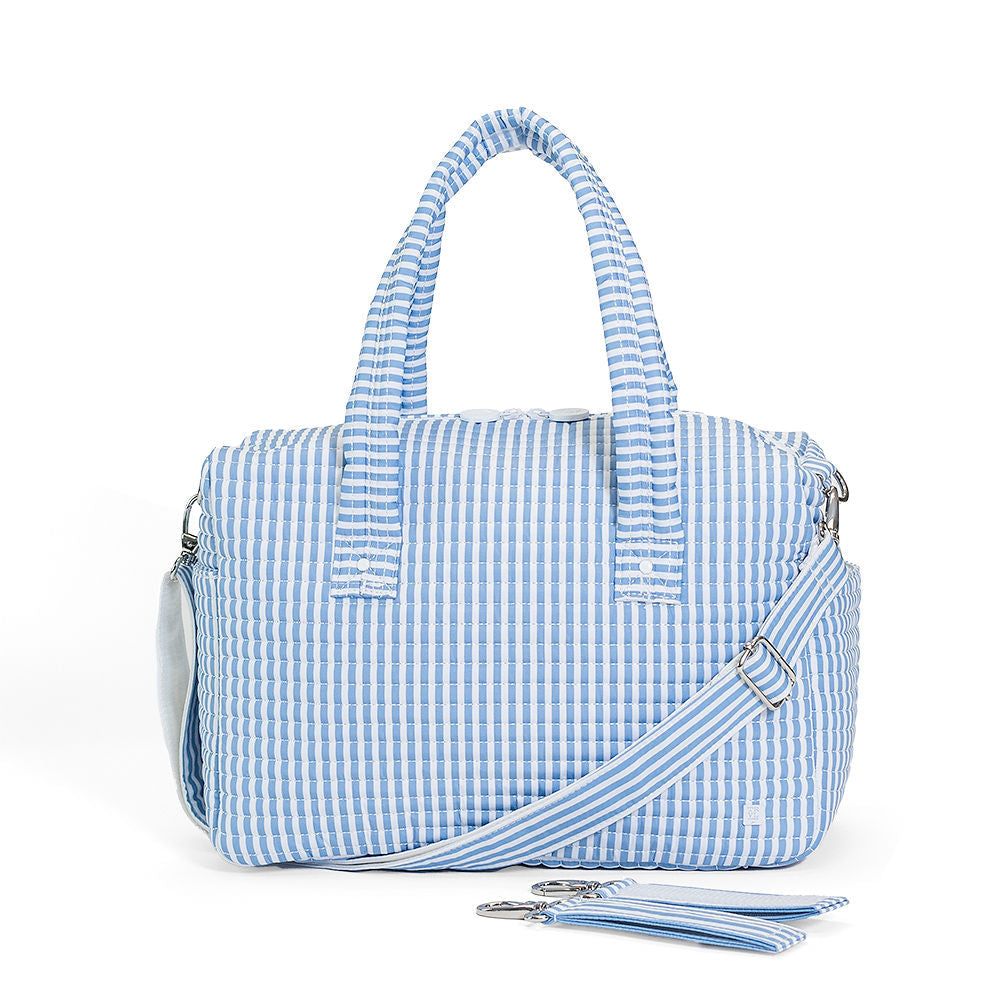 TRVL | Quilted Stroller Bag - Pimlico Stripe Chambray