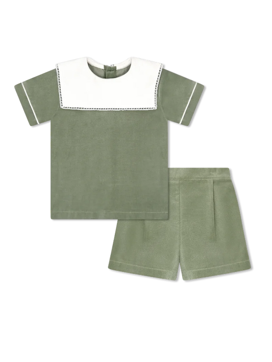 Lullaby Set | Christian Short Set - Leyland Green Velvet
