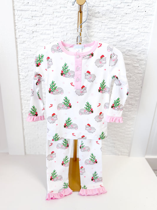 Lulu Bebe | Girl Hippo Pajama Set