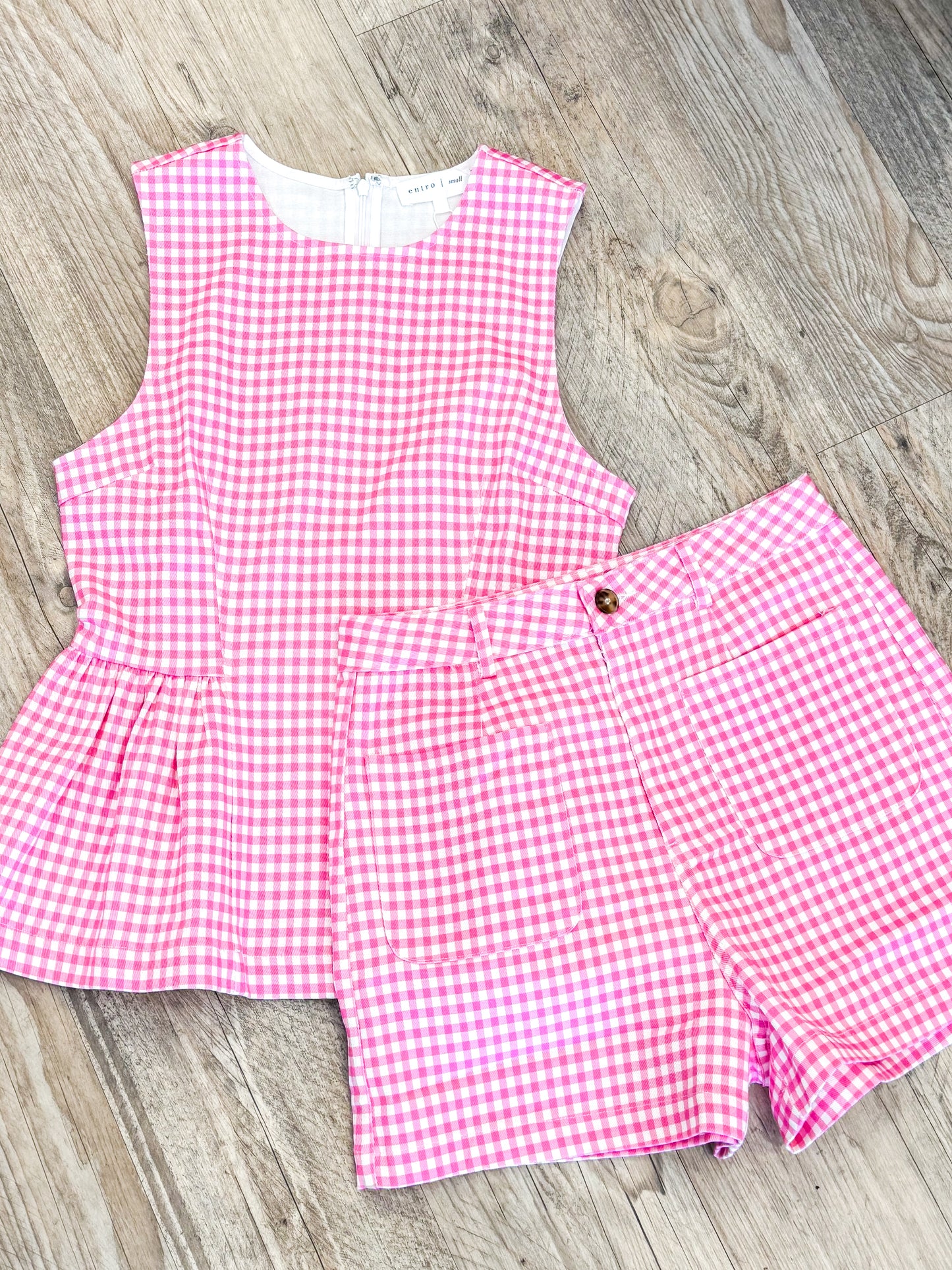 Piper Pink Gingham Set