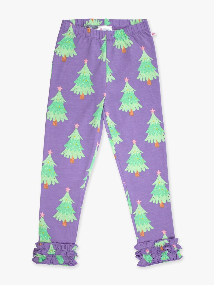 RuffleButts | Twinkling Trees Ruffle Leggings