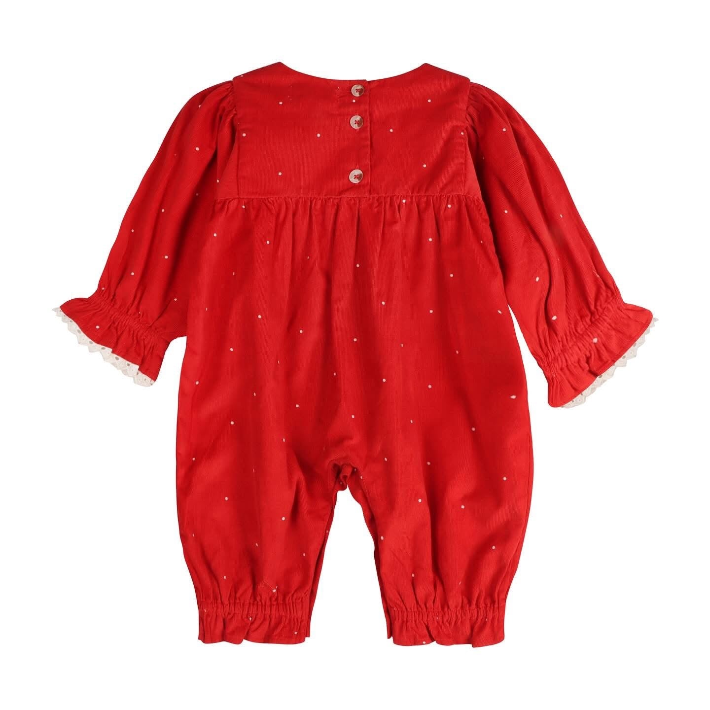 Larili | Christmas Carol Red Holiday Romper