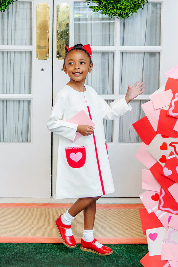 TBBC | LS Peggy's Pocket Dress - Palmetto Pearl/Richmond Red/Hamptons Hot Pink