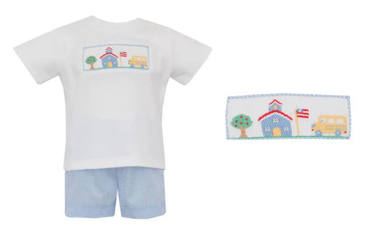 Petit Bebe | School House Smocked Set