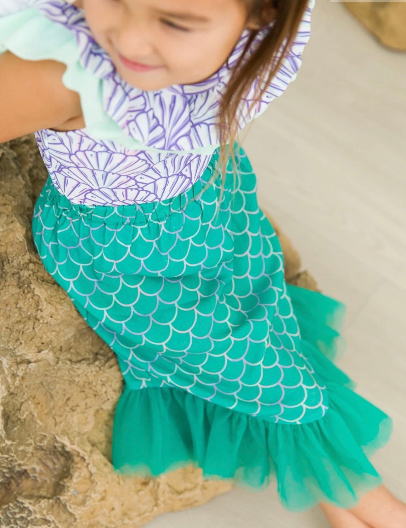 Ruffle Butts - Sparkle Scales Skirt Cover-Up