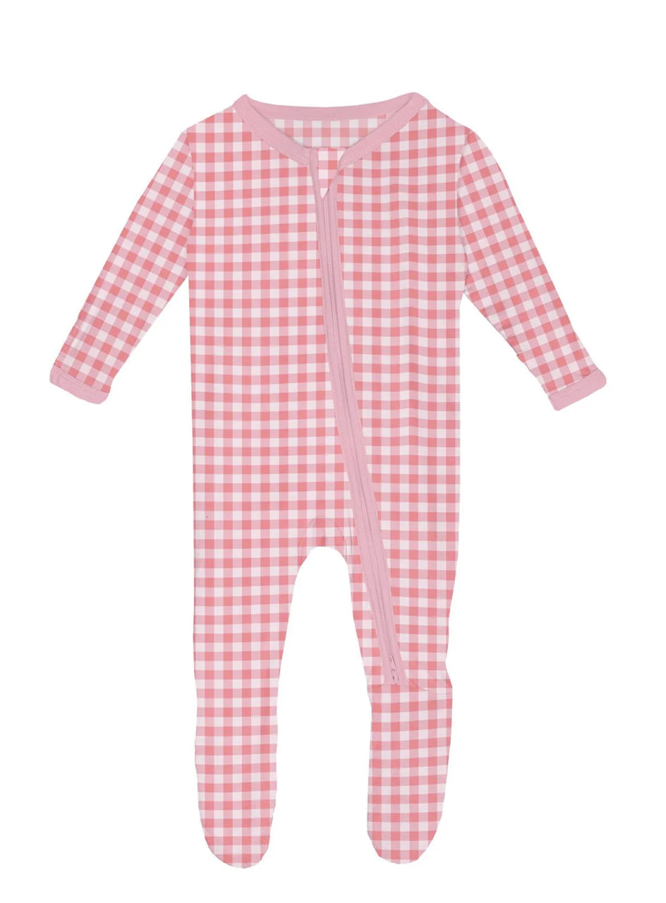 Kickee Pants - Cake Pop Gingham Footie