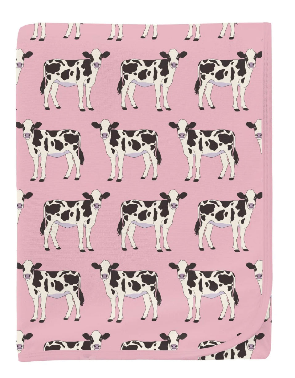 Kickee Pants - Cake Pop Cows Swaddling Blanket