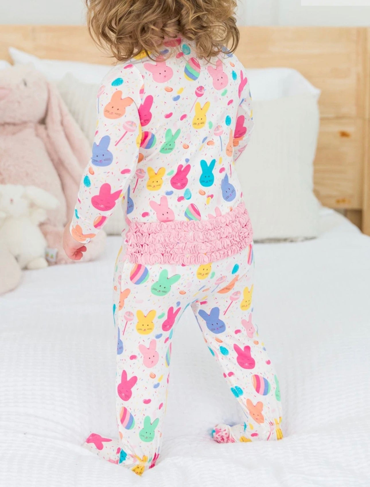 RuffleButts - Sugar Rush Ruffle Footie Pajamas