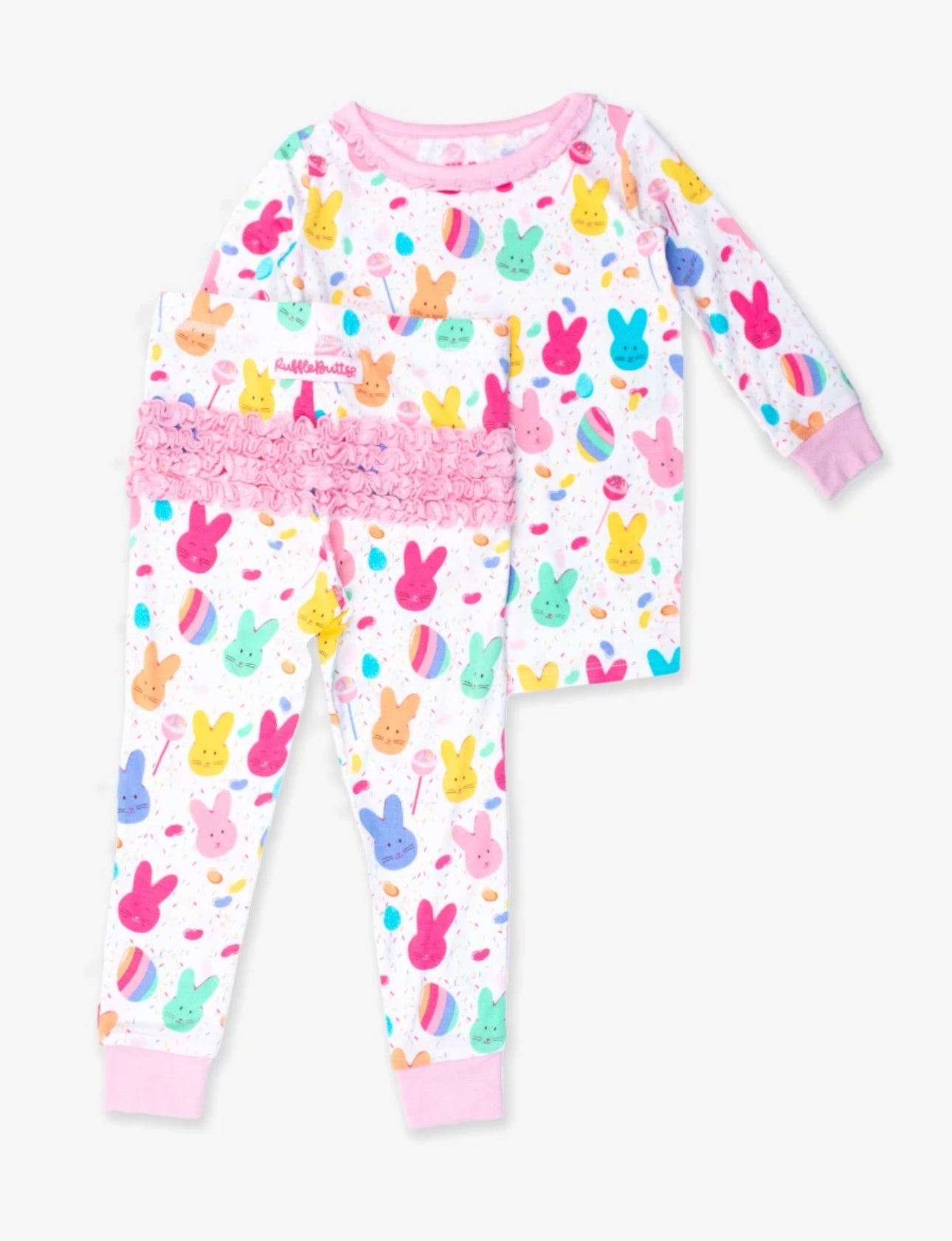 RuffleButts - Sugar Rush Toddler Ruffle Pajama Set