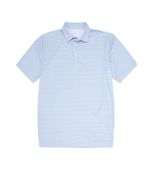 Meripex Apparel - Light Blue Striped Polo