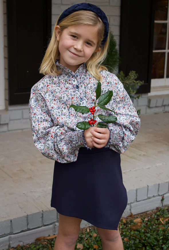 Pleat - Blake Blouse Winter Floral