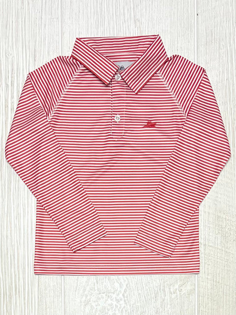 Southbound - Red/White LS Polo