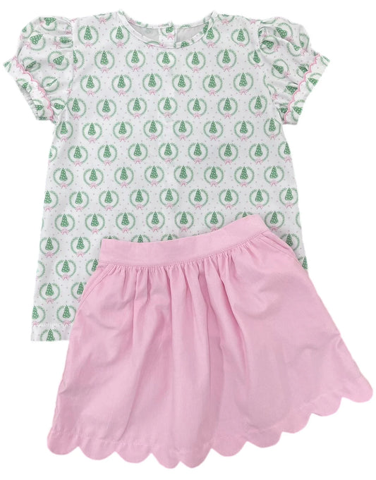 James & Lottie - Avery Skirt Set Oh Christmas Tree