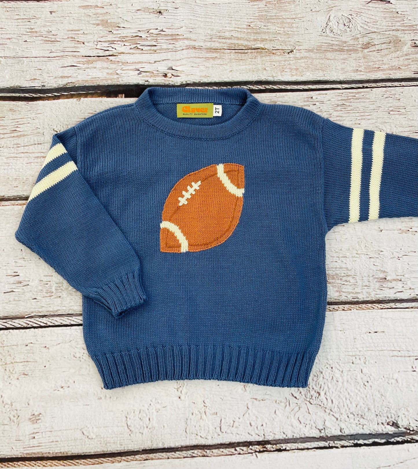 Claver - Football Blue Sweater