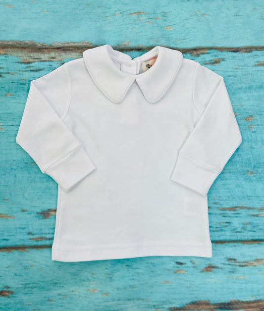 Luigi Kids - Boys Peter Pan Collar LS Shirt