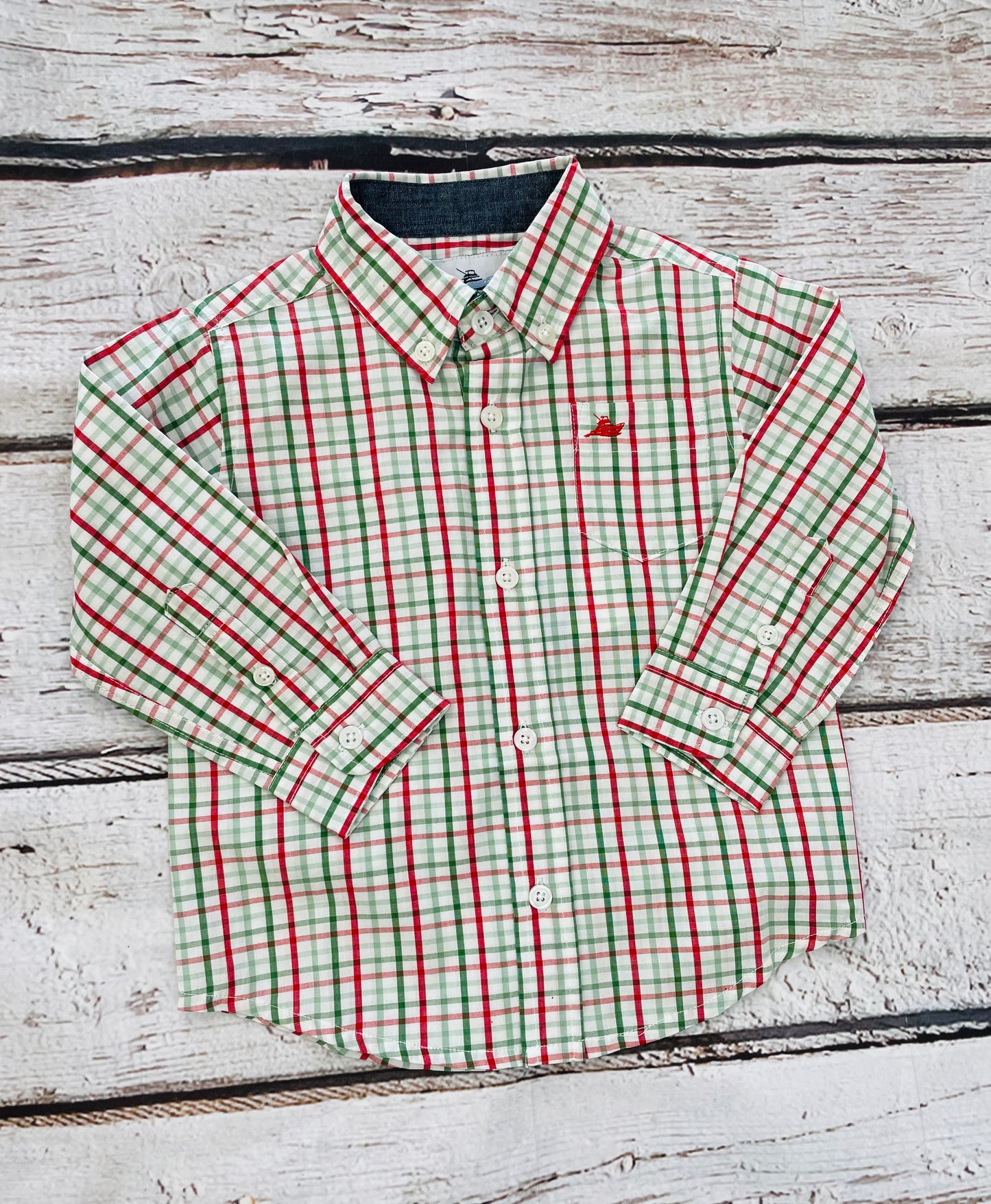 Southbound - Dress Shirt Red/Green