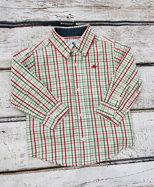 Southbound - Dress Shirt Red/Green