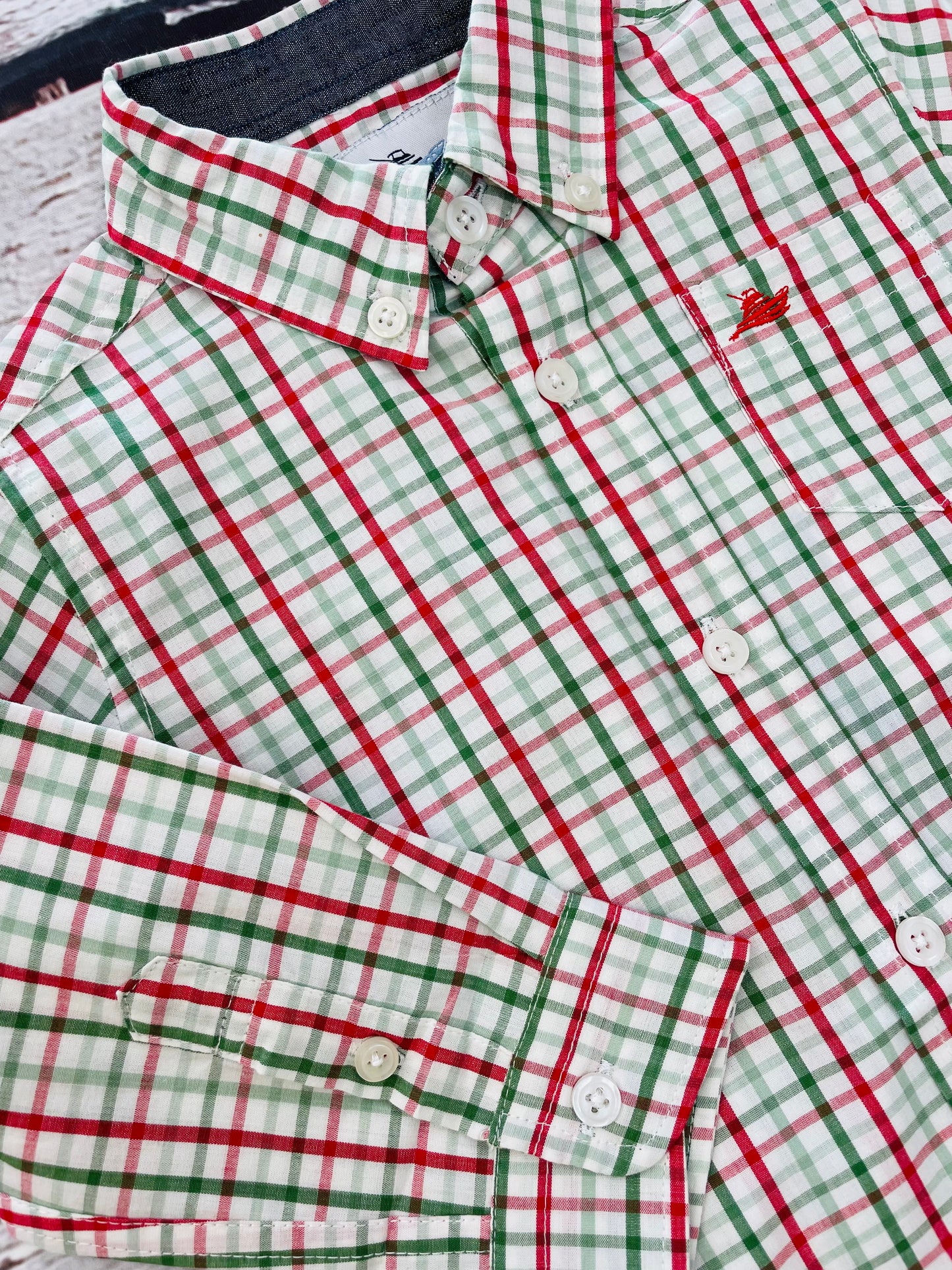 Southbound - Dress Shirt Red/Green