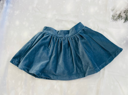 Lulu Bebe - Slate Velvet Skirt