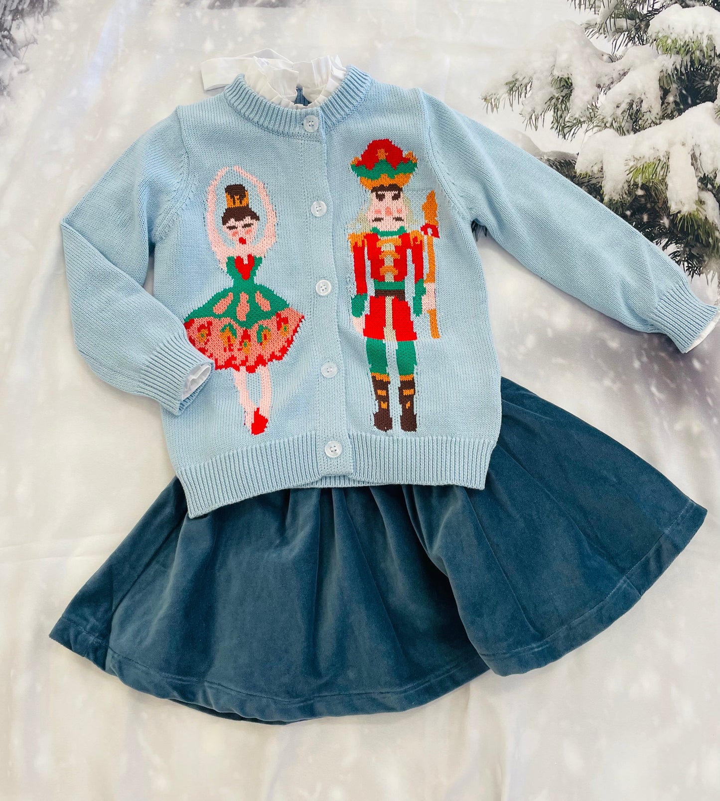 Lulu Bebe - Nutcracker Knit Sweater Blue