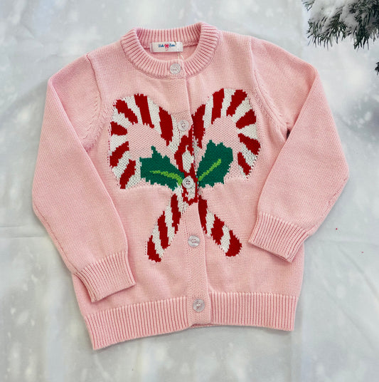 Lulu Bebe - Candy Cane Knit Sweater Pink