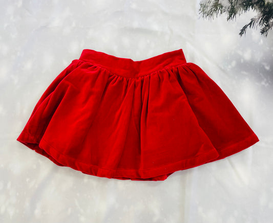 Lulu Bebe - Red Velvet Skirt