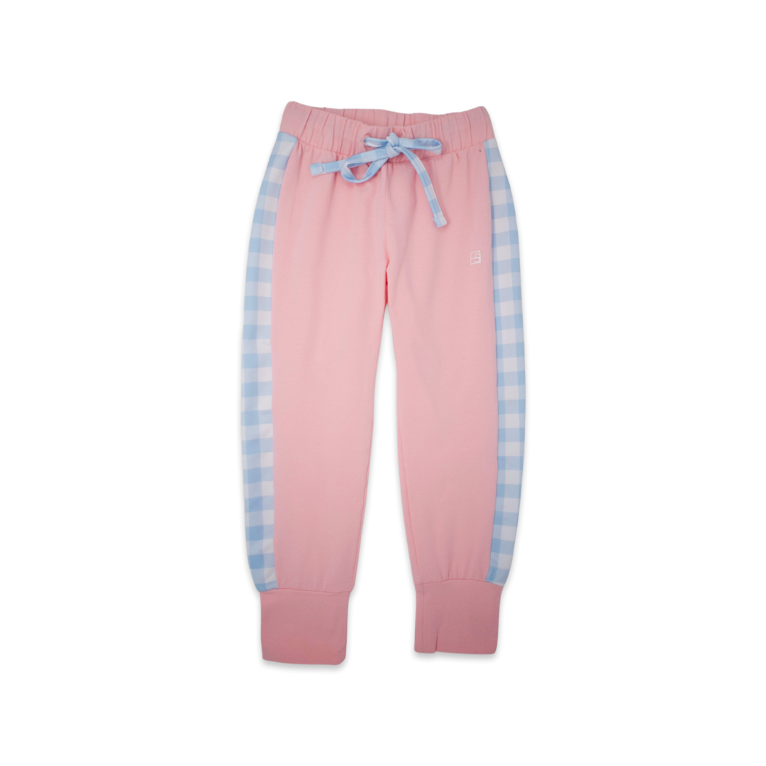 SET Athleisure - Jemma Jogger Pink/Blue Check