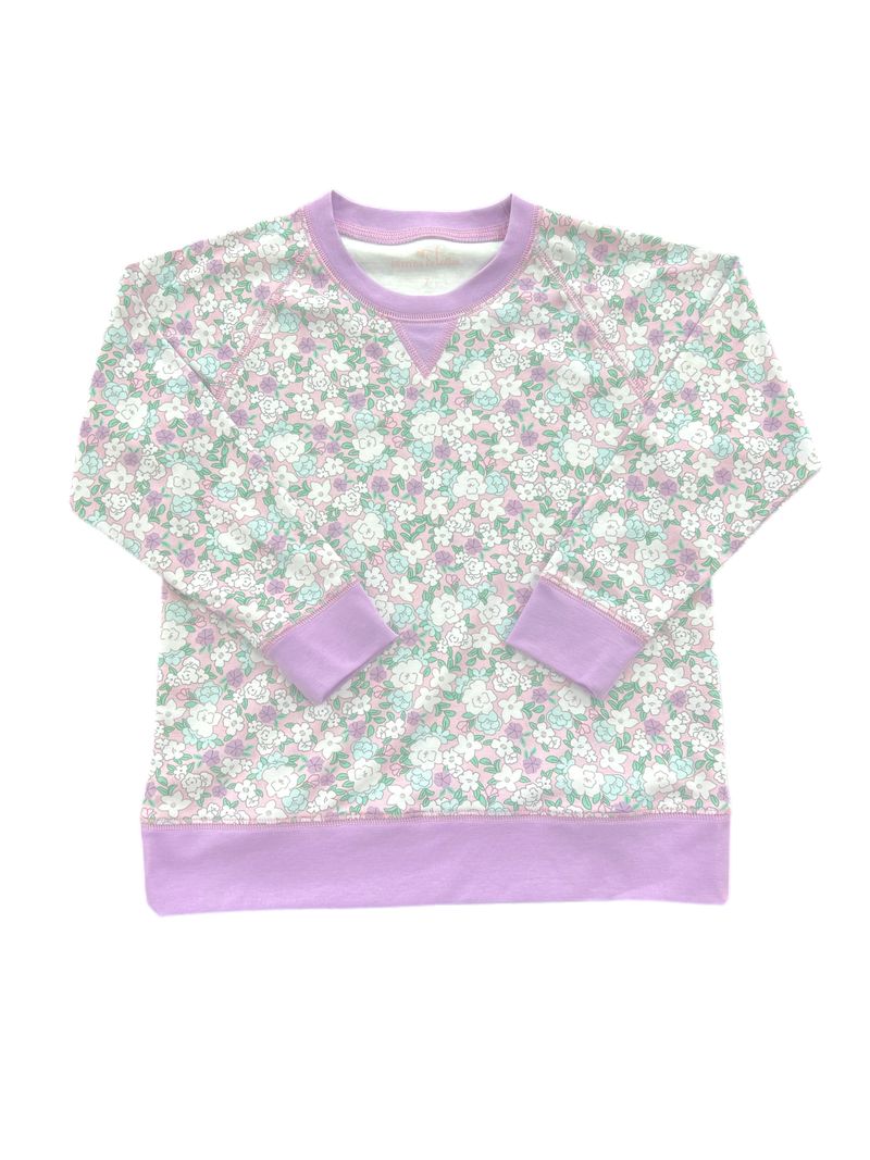 James & Lottie - Lavender Floral Sidney Sweatshirt Set