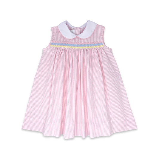 Lullaby Set - Kendall Dress Party Pink Seersucker