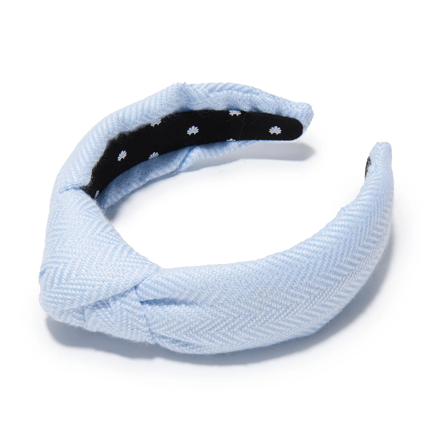 TBBC - Lele Knotted Headband Beale St Blue Herringbone