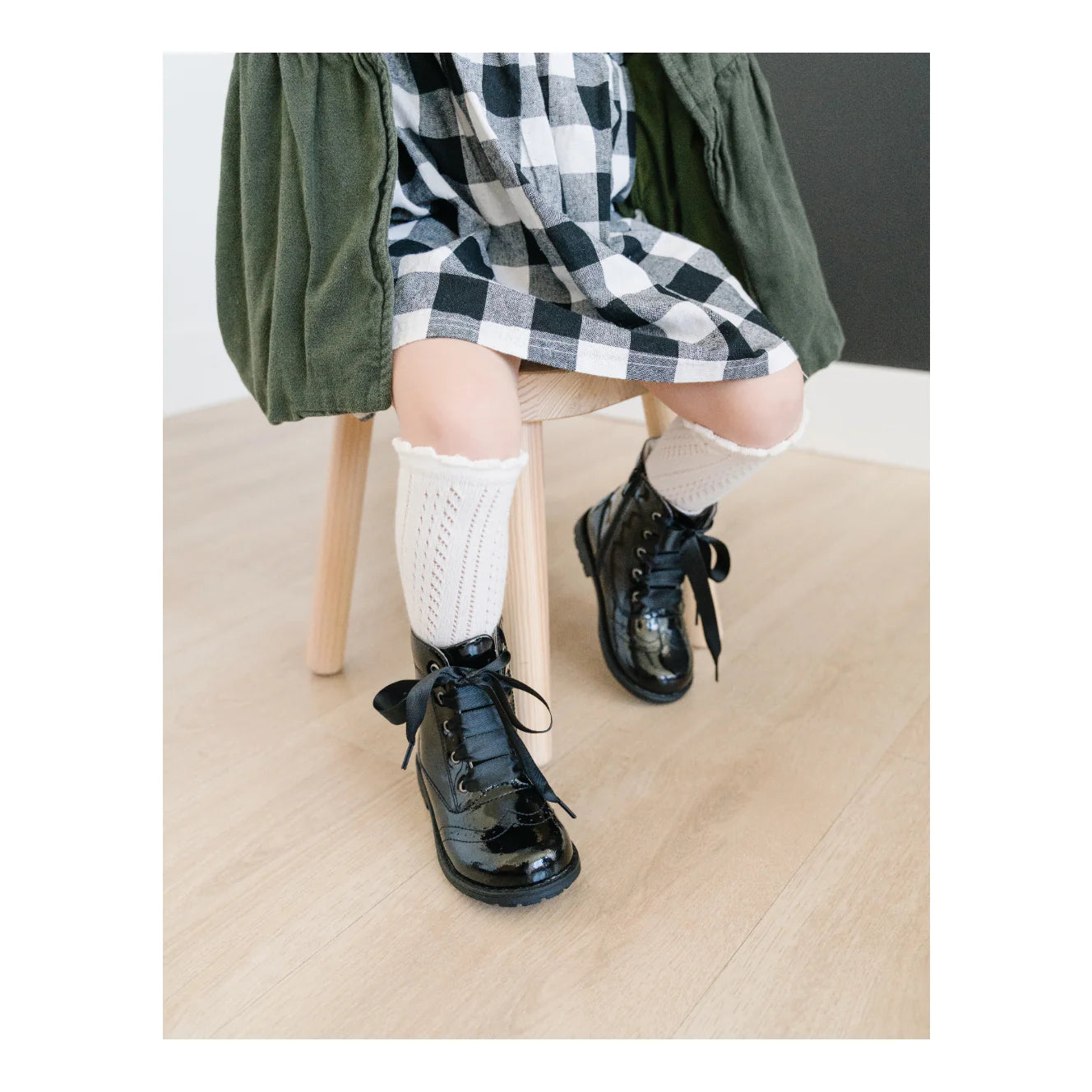 L'Amour - Stellina Lace Boot Patent Black