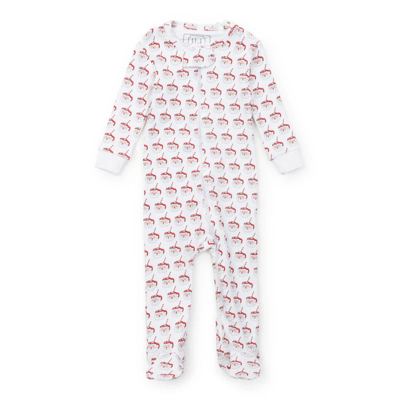 Lila & Hayes - Parker Zipper Pajama Hot Cocoa Santa