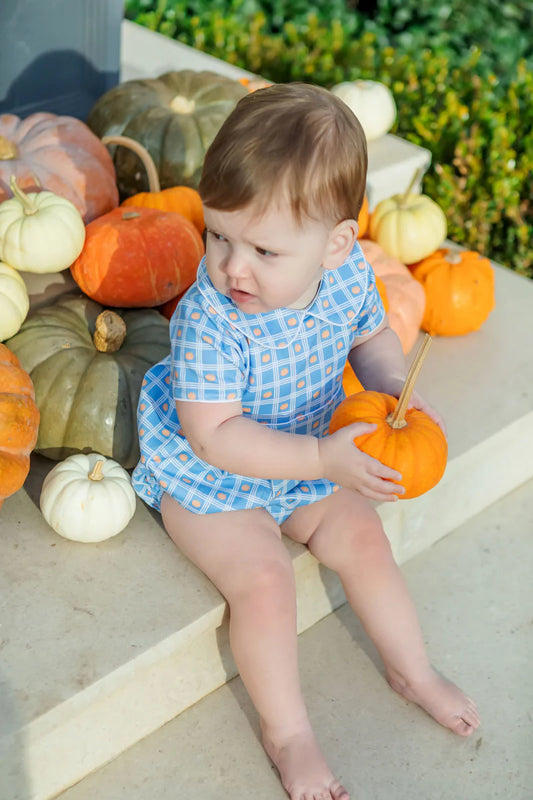 Lila & Hayes - Palmer Bubble Pumpkin Plaid