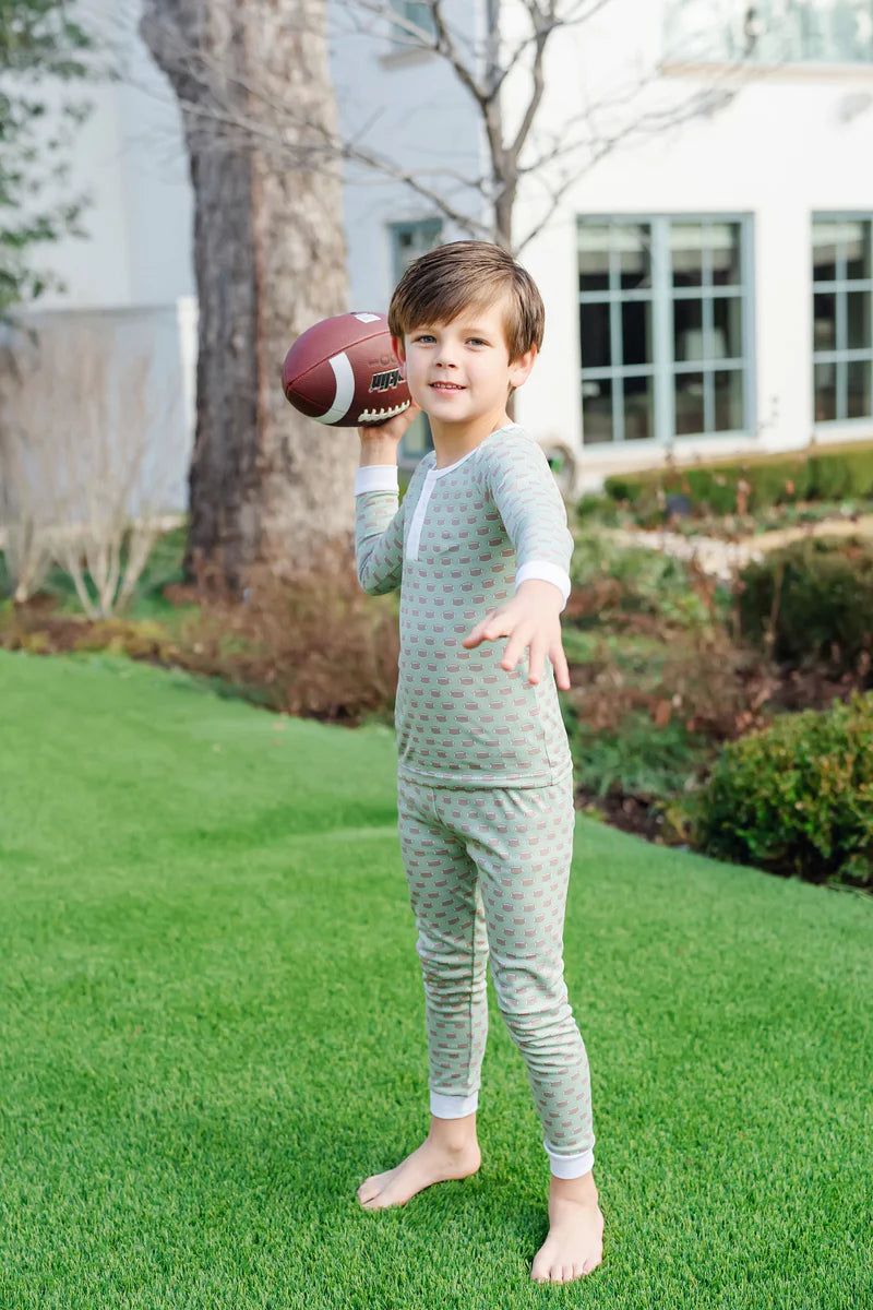 Lila & Hayes - Jack Pajama Set Football