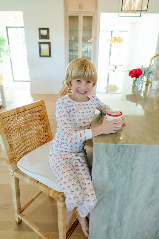 Lila & Hayes - Grayson Pajama Set Hot Cocoa Santa