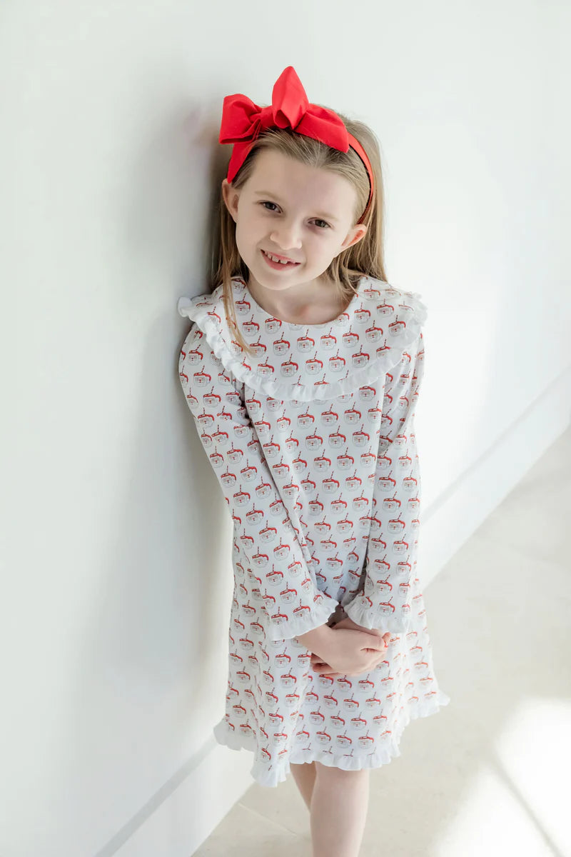 Lila & Hayes - Madeline Dress Hot Cocoa Santa