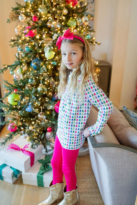 Lila & Hayes - Ivy Legging Set Christmas Tree Bright