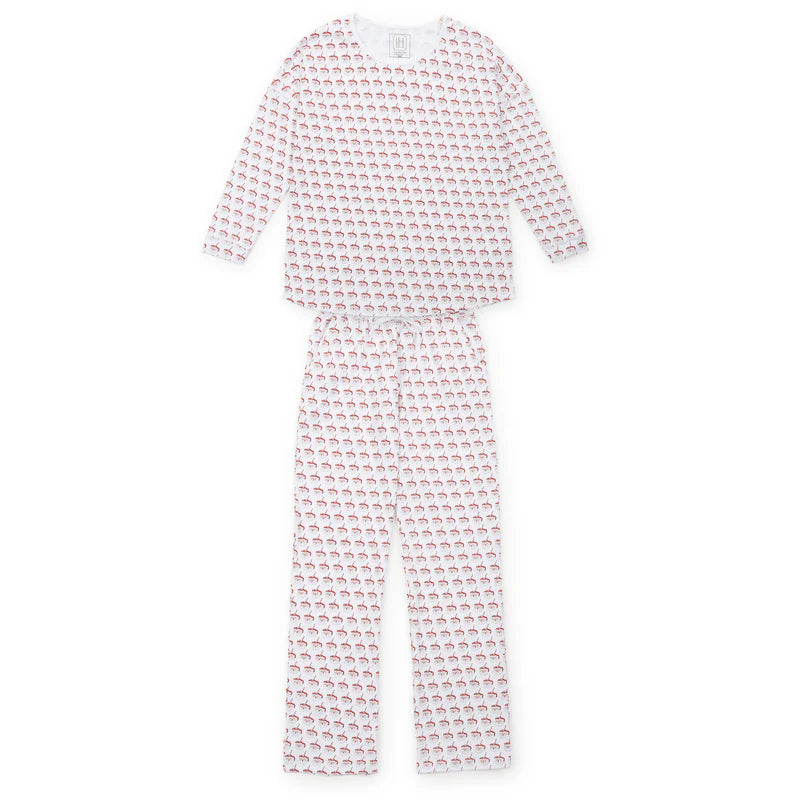 Lila & Hayes - Audrey Pajama Pant Set Hot Cocoa Santa