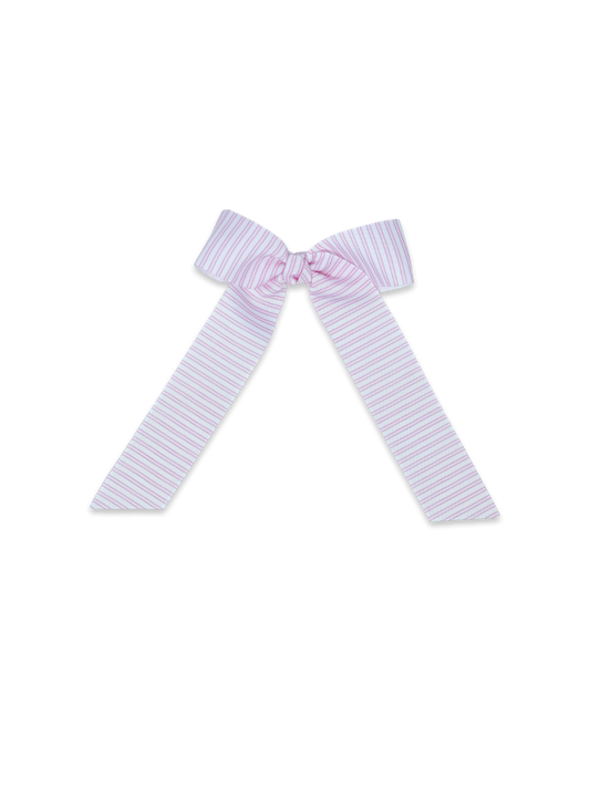 Lullaby Set - Lola Long Bow Pink Pinstripe