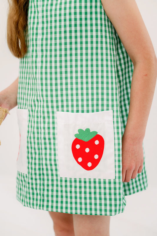 Lullaby Set - Stephanie Dress Augusta Green Strawberry