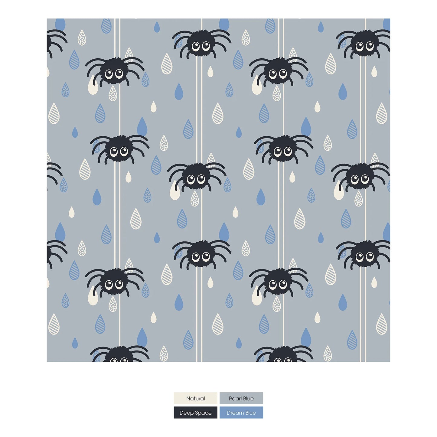 Kickee Pants - Print Convertible Sleeper Pearl Blue Itsy Bitsy Spider