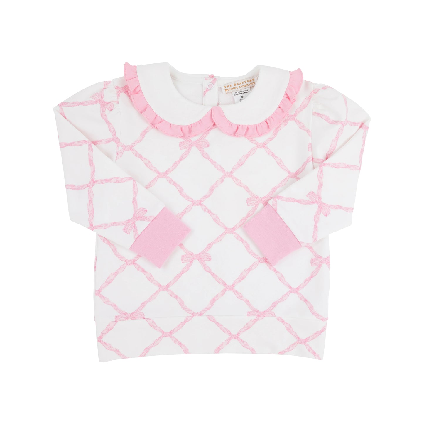 TBBC - Maude Ruffle Cassidy Comfy Crewneck Belle Meade Bow/Pier Party Pink