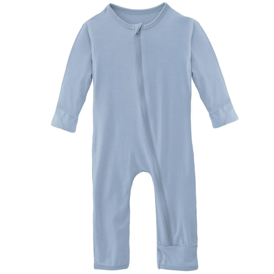 Kickee Pants - Coverall with Zipper Pond Blue