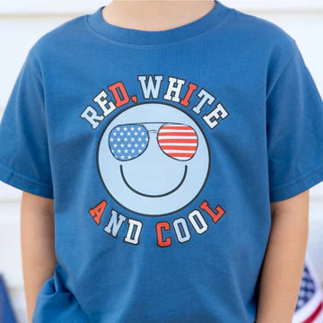 Sweet Wink - Red, White, and Cool Smiley T-Shirt