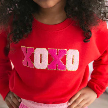 Sweet Wink - XOXO Patch Valentine's Day Sweatshirt