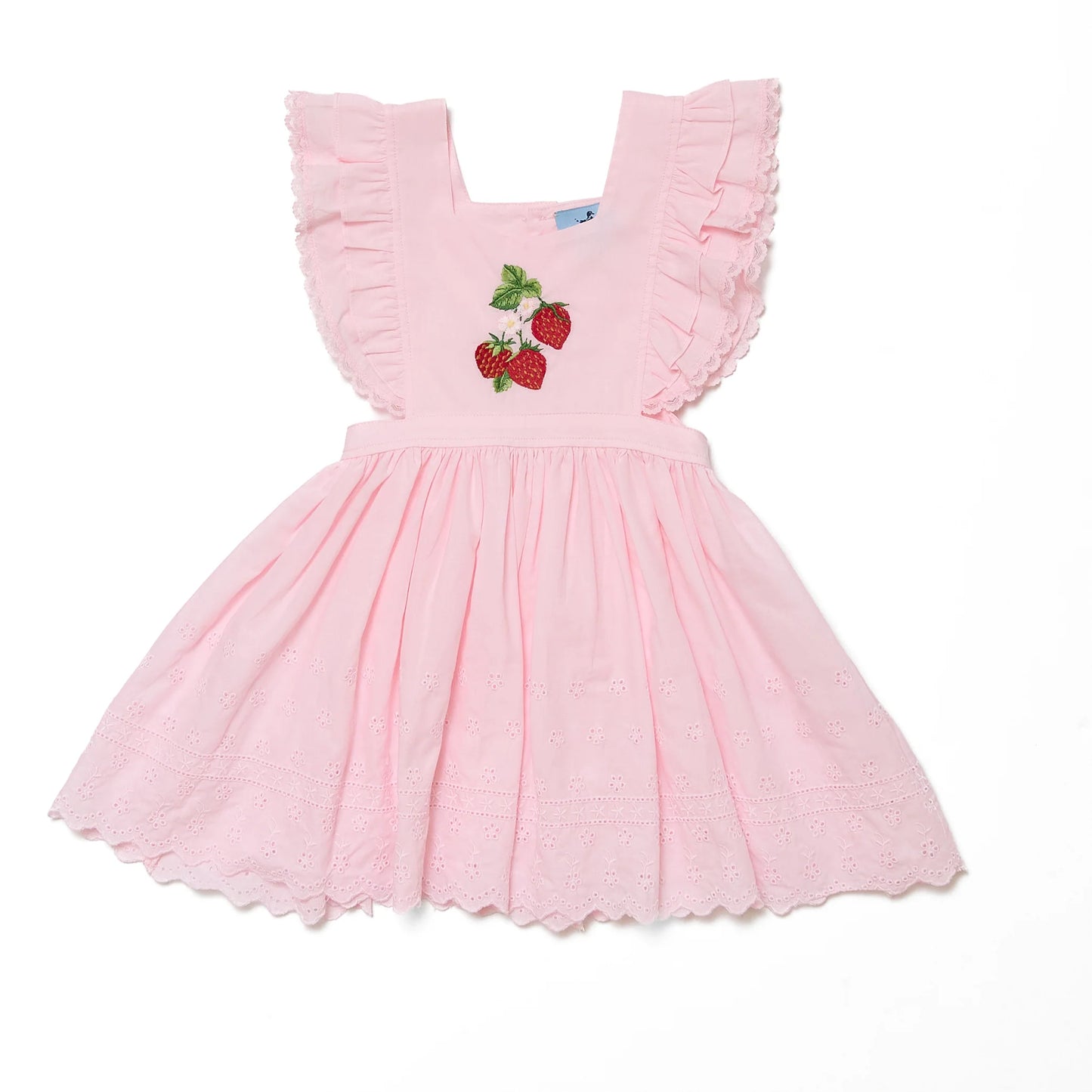 Nanducket - Everly Rose Dress/Bodysuit Strawberry Embroidery