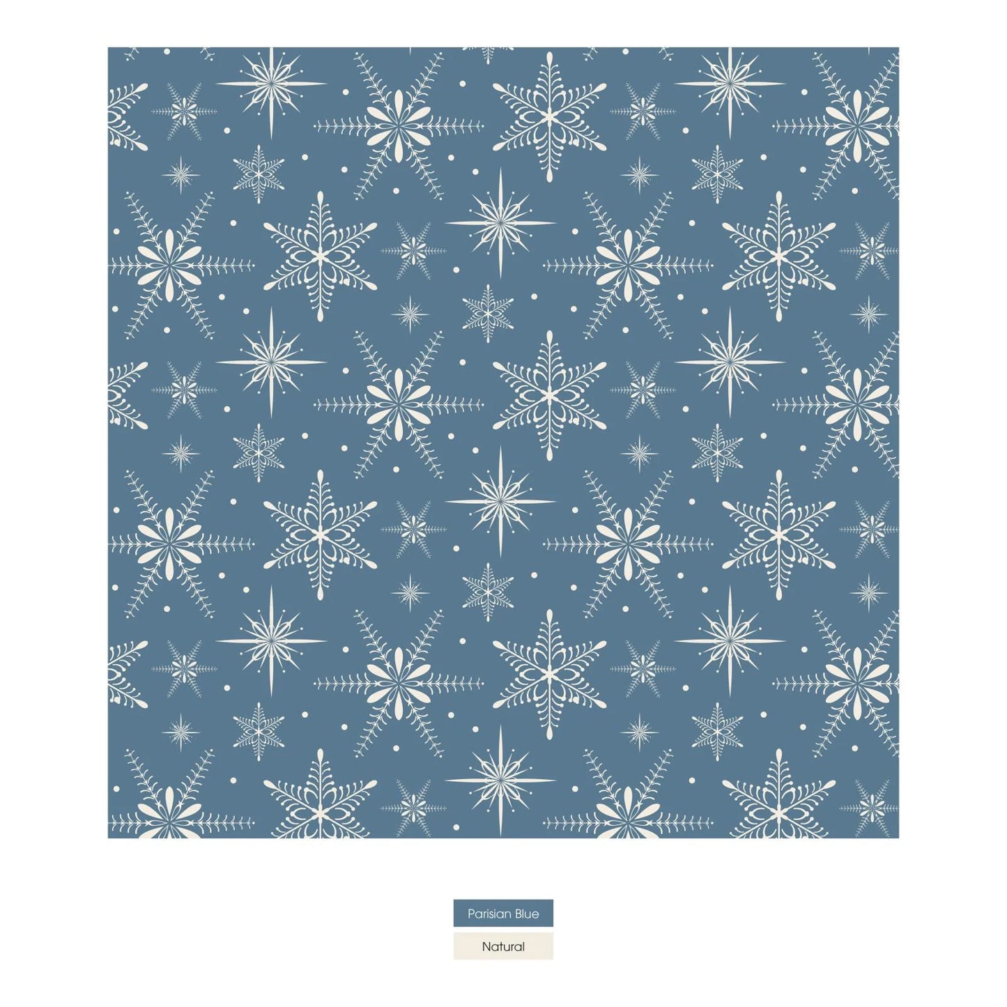 Kickee Pants - Print Footie Parisian Blue Snowflakes