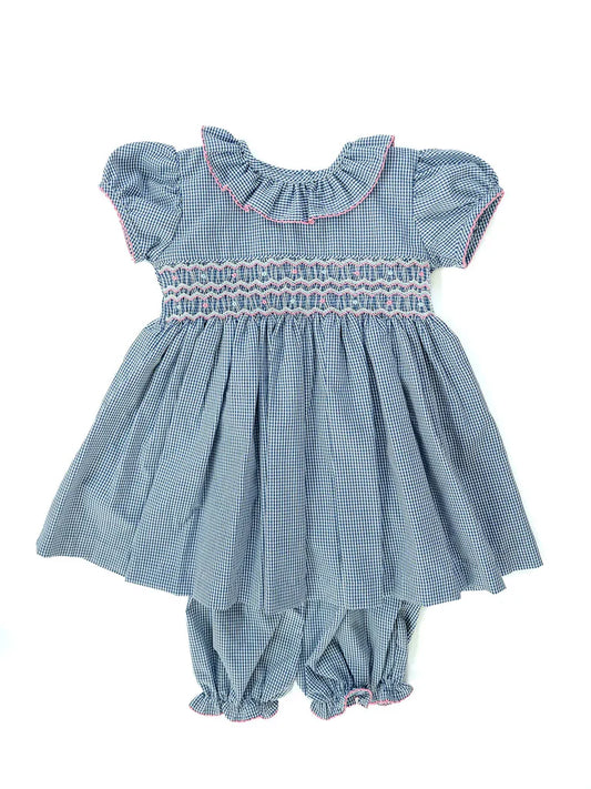 Ruth & Ralph - Charlotte Navy/Pink Bloomer Set