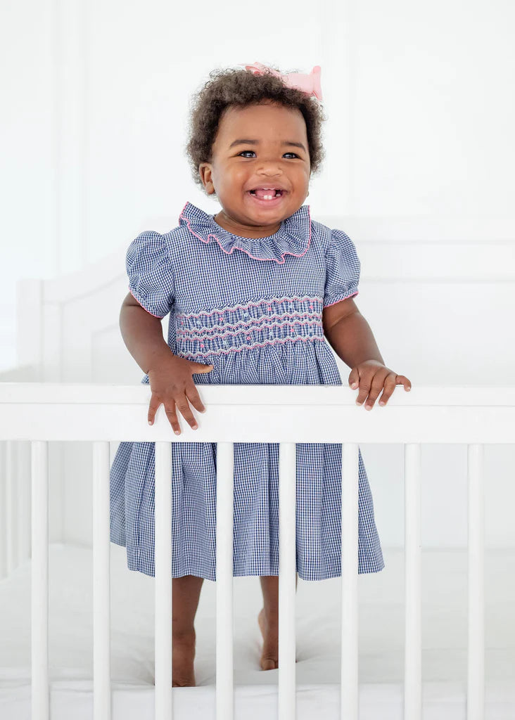 Ruth & Ralph - Charlotte Navy/Pink Bloomer Set